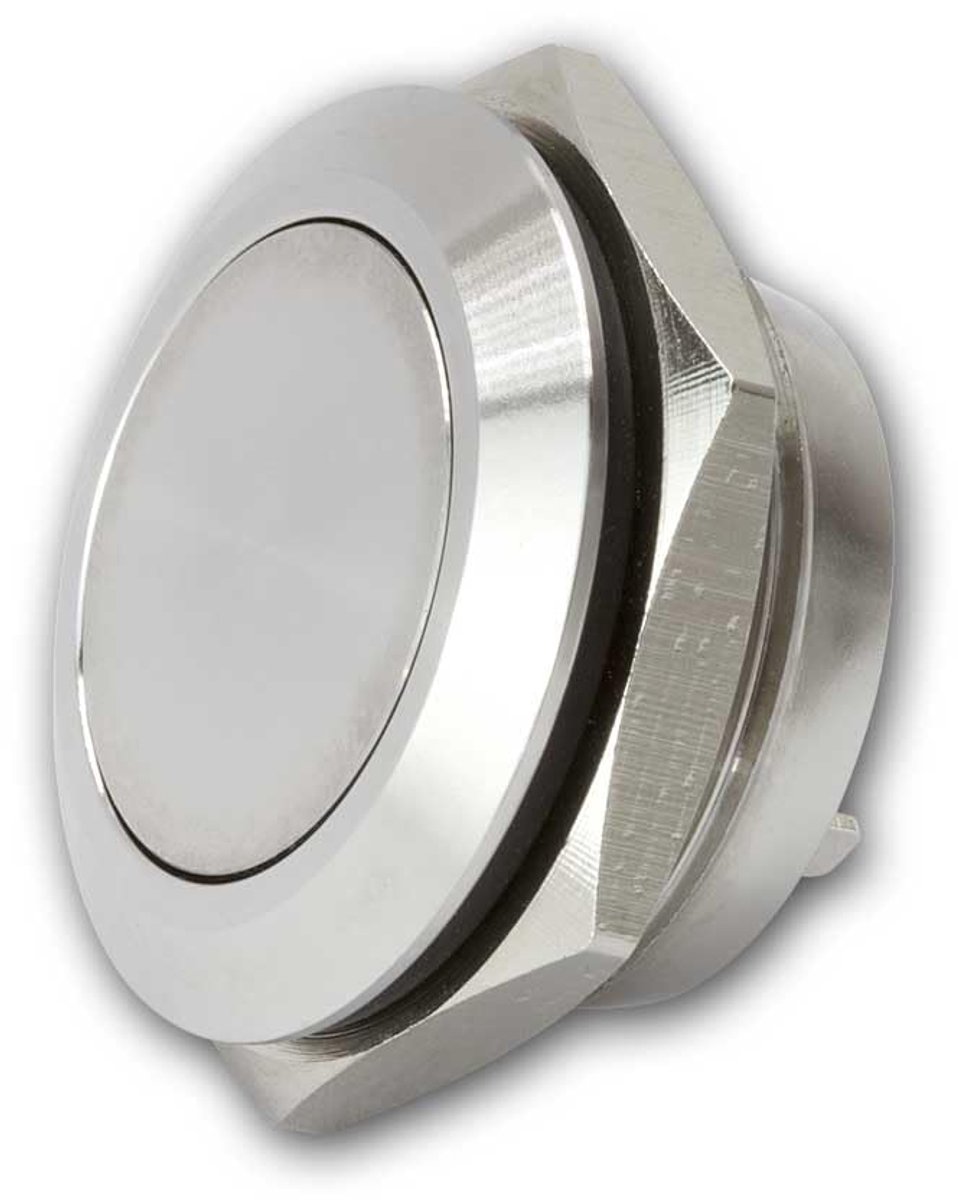 stalen metalen knop 16 mm, 1-polig, IP65