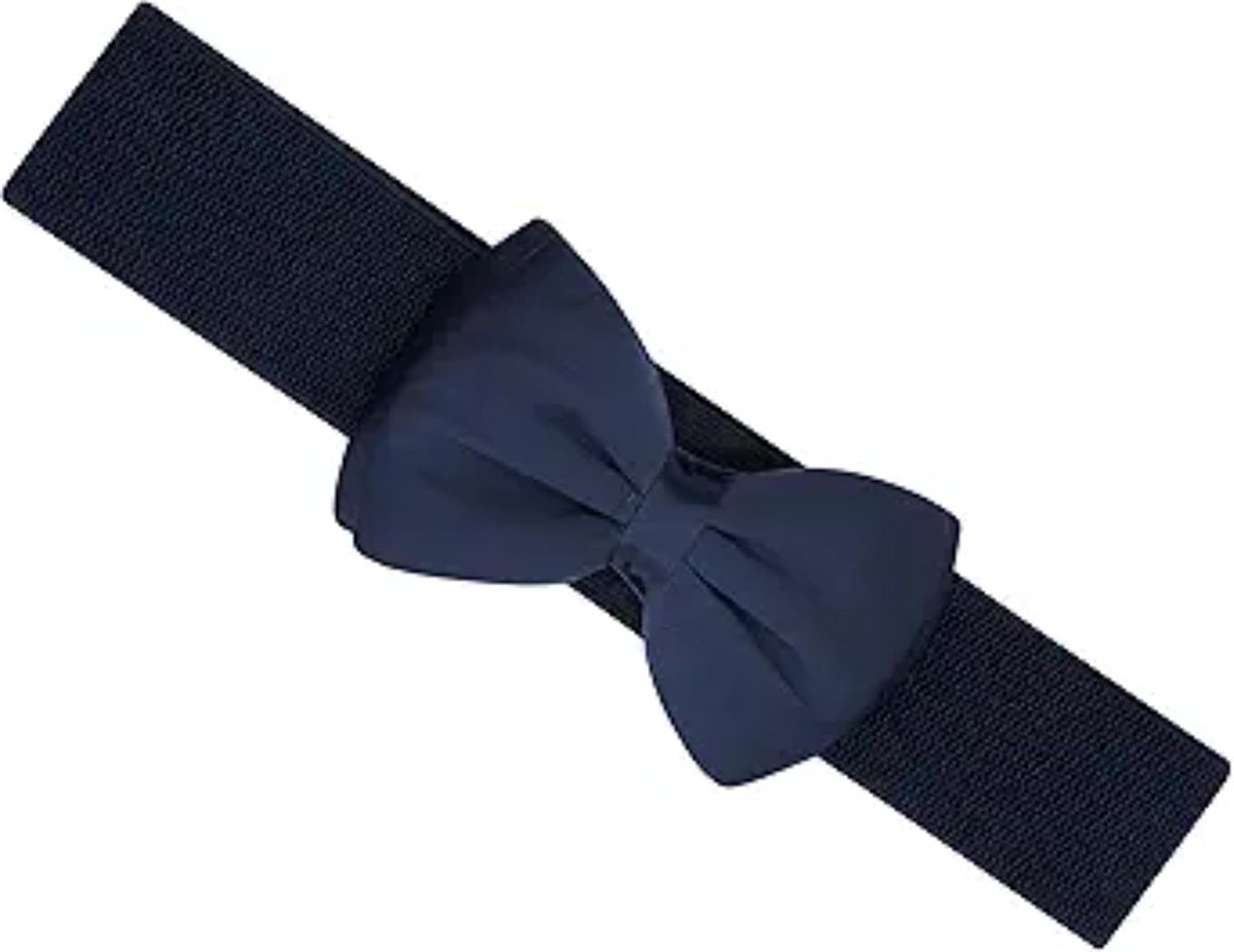 Rox Vera 1950 Vintage Retro Pin-Up Brede Elastische Satijnen Boog Riem