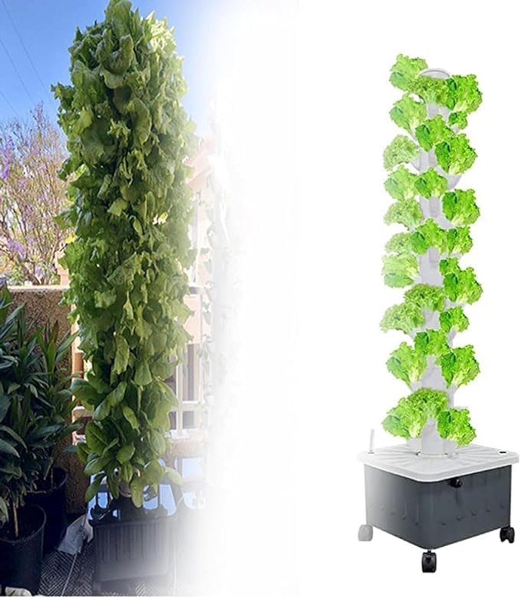 15 lagen, 45 plantensleuven, hydrocultuur kweeksysteem, hydrocultuur torengroeisysteem voor binnen, grondloos hydrocultuur torengroeisysteem