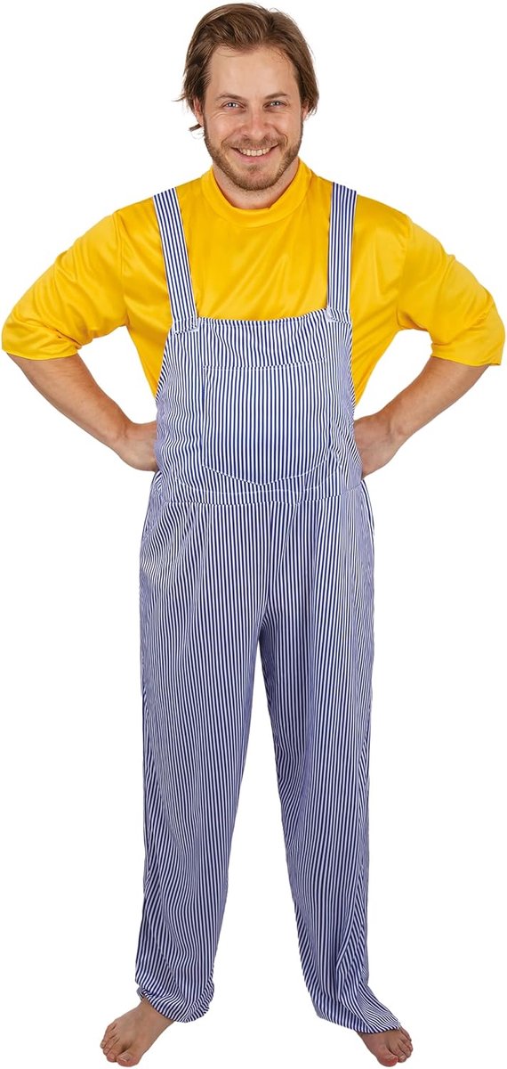 Clown Coluche kostuum voor volwassenen, Meerkleurig, L Grande taille