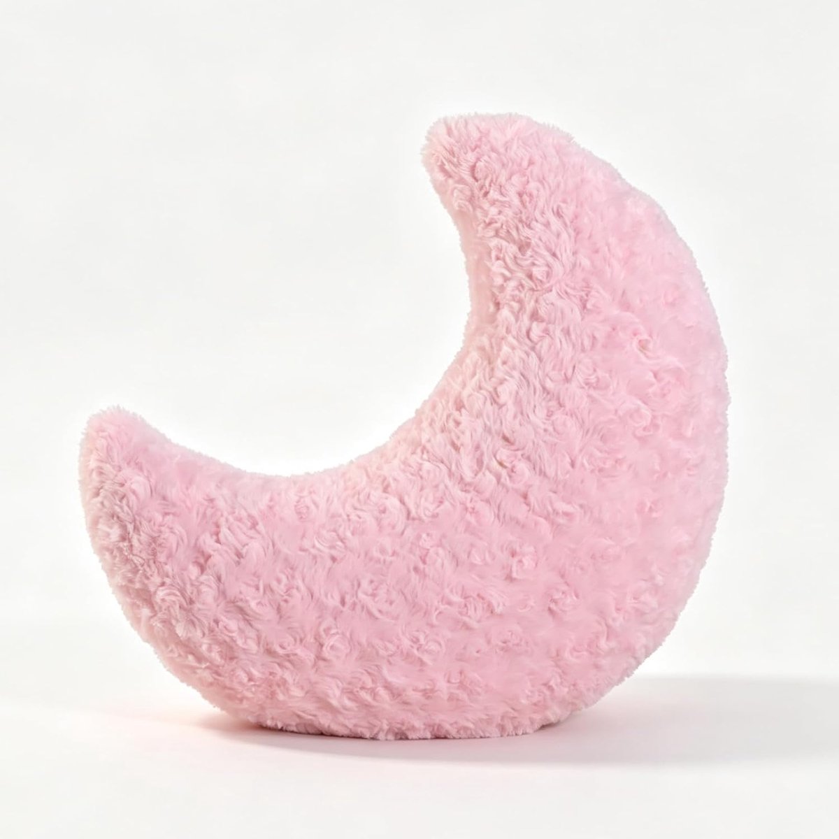 Roze maanvormig kussen, knuffelkussen, schattig sierkussen, esthetisch, pluche maan, gooikussen voor woonkamer, bank, kind, slaapkamer, bed, cadeau, 33 cm