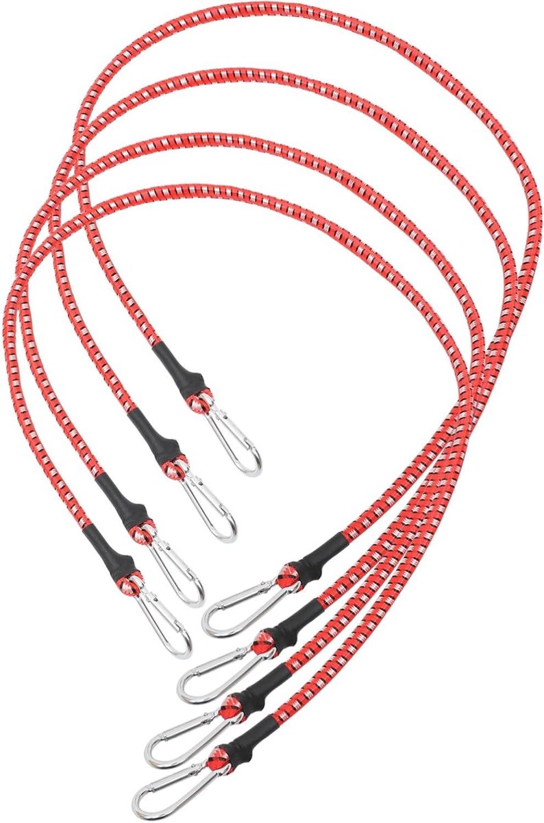 Spanriemen Set - Bindriemen Vracht - Lading Zekeren - Met Haak - 101 x 2.5 cm - Rood