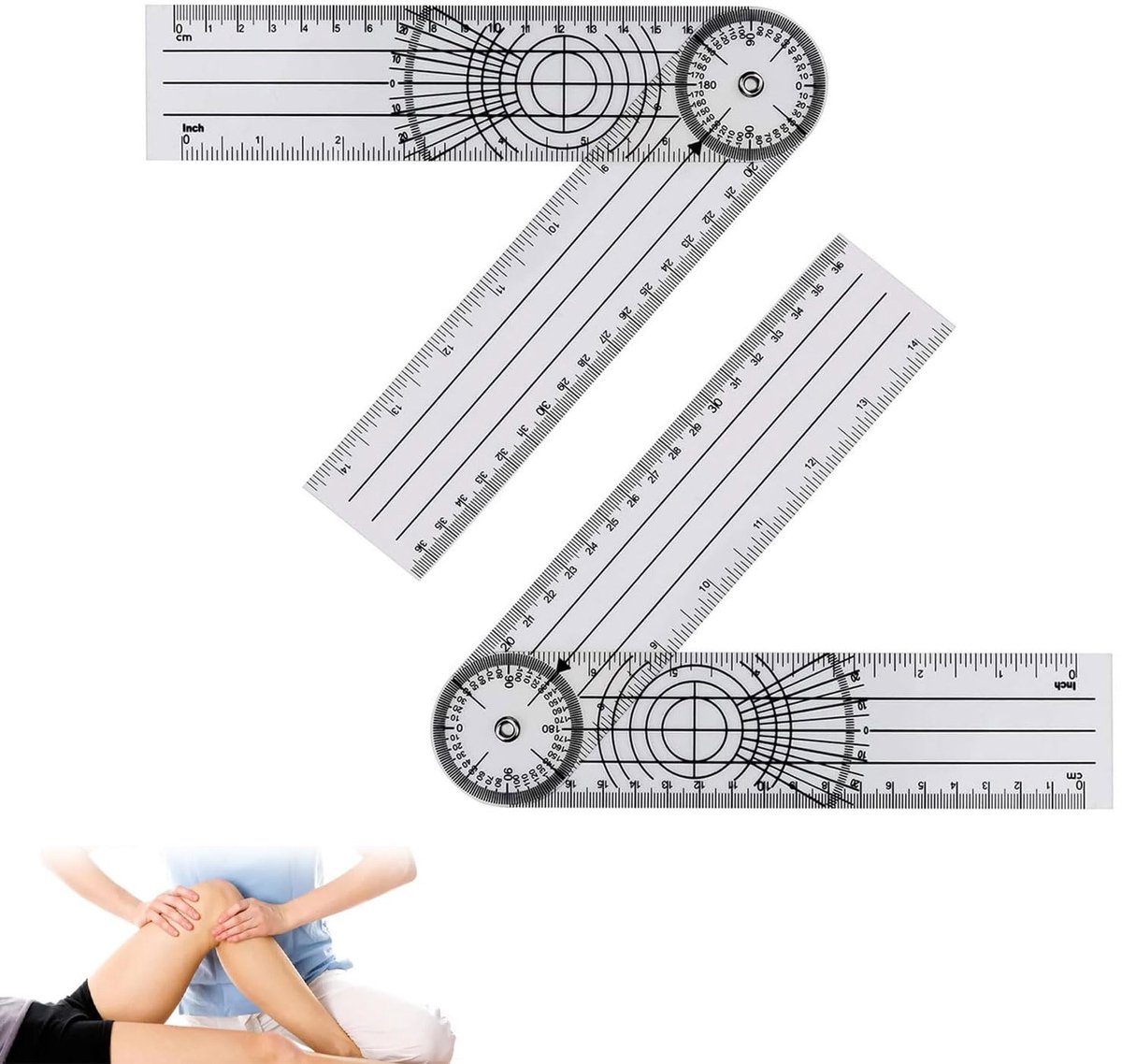 Goniometer 360 graden - doorzichtige plastic - multifunctioneel - ideaal voor houtbewerking en fysiotherapie - SnelShoppen