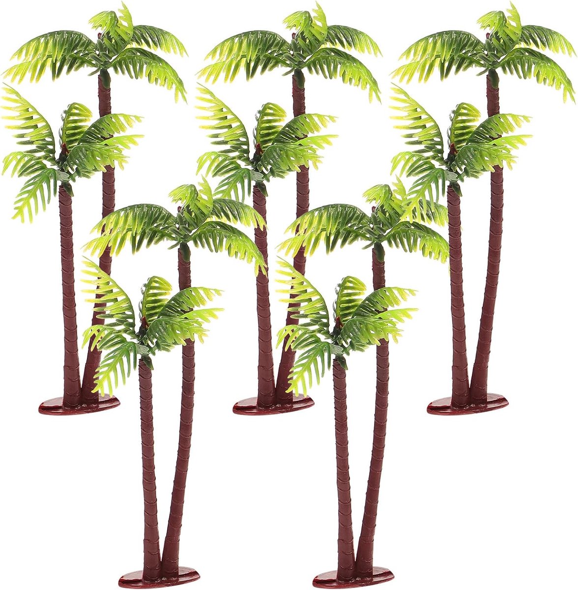 Kunstmatige Kokosnoot Palm Boom Simulatie Kokosnoot Boom Vis Tank Decoratie Miniatuur Plant Pots Bonsai DIY ambachtelijke huis hars Decor 5 Stks