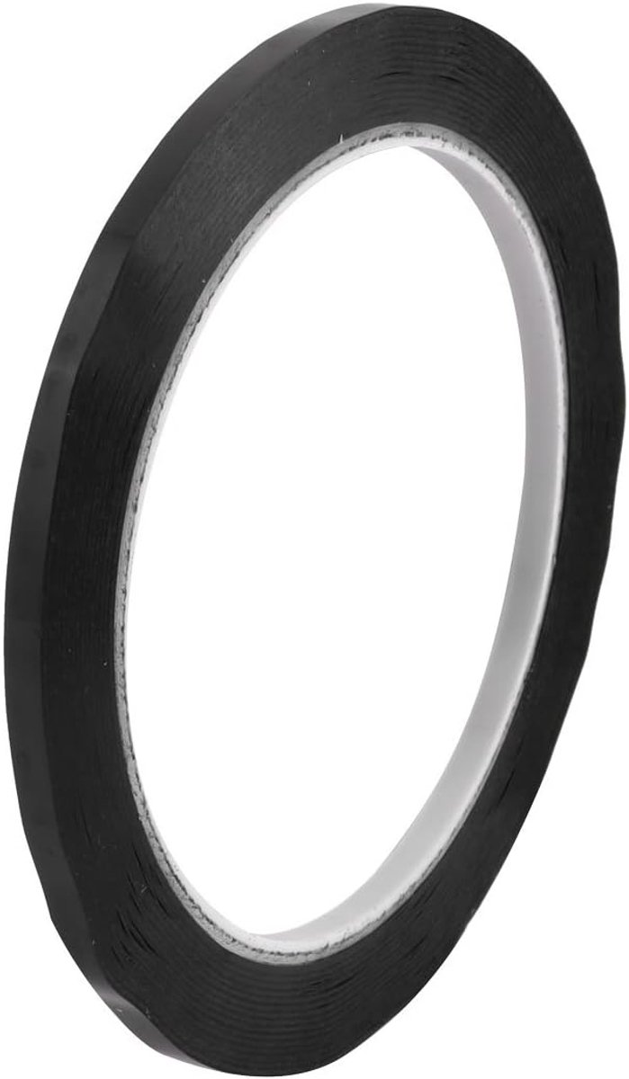 Sourcing map 4 mm breedte 66 m lengte waterdicht zwart enkelzijdig plakband markeringstape DE de