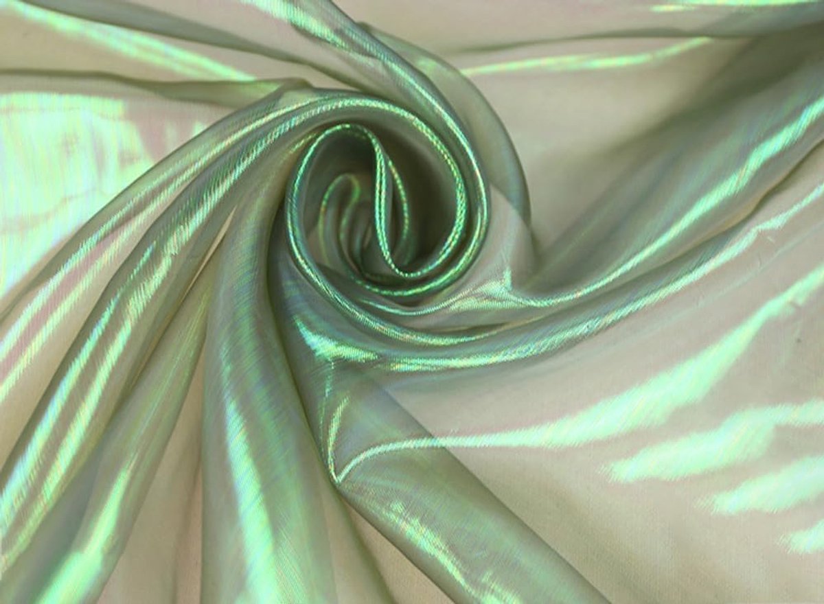 Stof om te naaien, per meter, 100 cm x 150 cm, kleurrijke glitter organza, tule, decoratieve stof voor doe-het-zelf knutselen, kleding, tule rok, gordijn, sjaals tafelkleden, bruiloft, feest