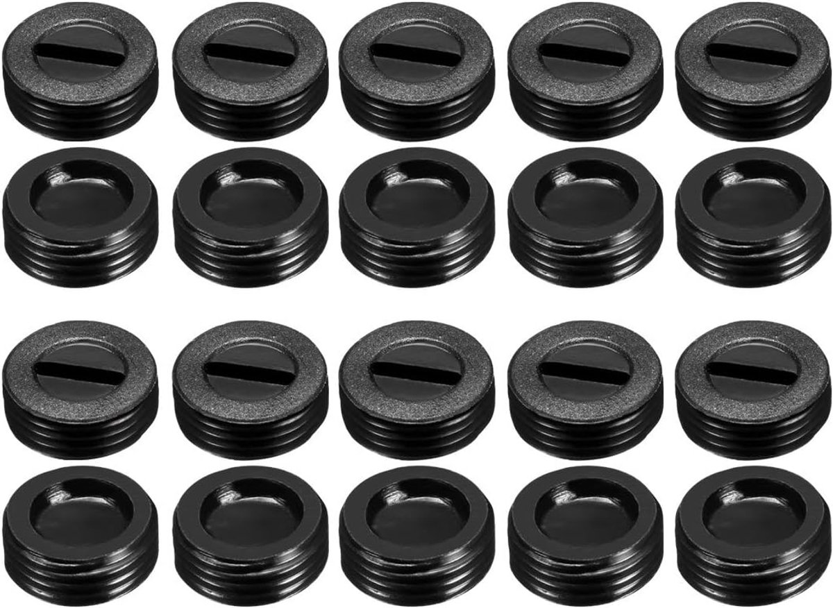 sourcing map 20 stuks koolborstels houderdoppen 12 mm O.D. 7,5 mm I.D. 4,5 mm afdekking zwart DE