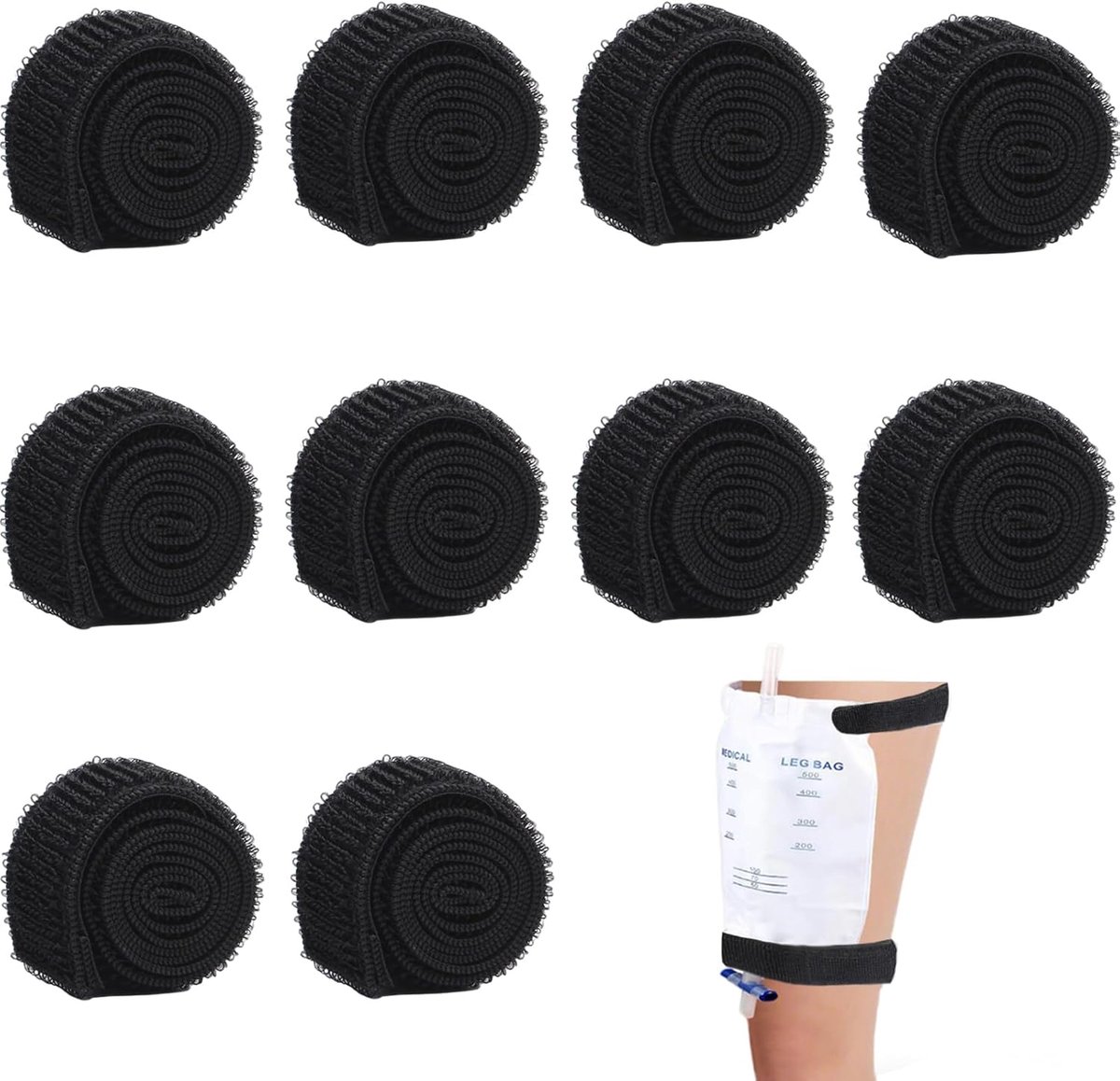 10 stuks katheter beenzakken riemen urinezak riemen katheterhouder stabilisatie apparaat katheterhouder riem voor katheters urinezak slang zwart