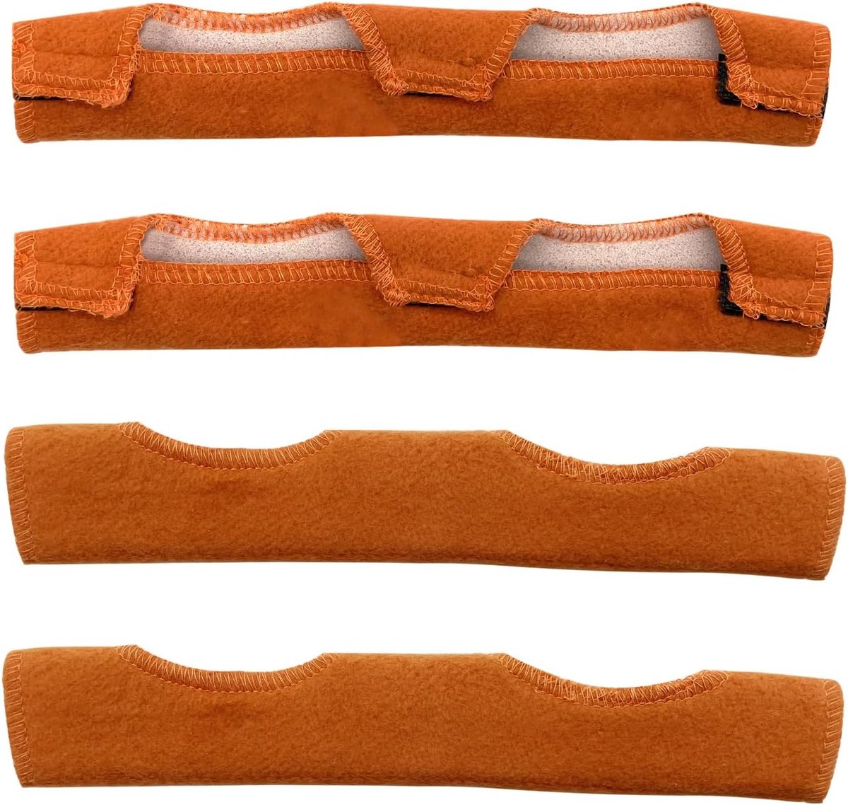4x Harde Hoed Zweetband, 25x9,5cm, Bruin, Universel, Katoen, Vlamvertragend, Luchtkussen, Helm Dekbed Pad