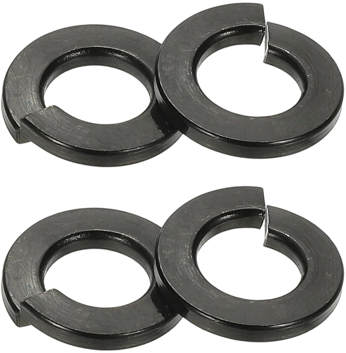 5/16 veiligheidsschijven, 36 stuks splijtbeveiligingsringen, 304 roestvrij staal, zwart, zinkcoating voor schroeven, bouten, moeren, 5/16 inch x 14 mm x 2 mm