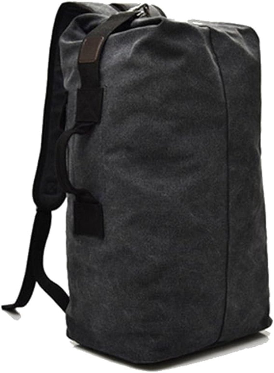 Militaire Tactische Canvas Rugzak Mannen Mannelijke Grote Leger Emmer Tas Outdoor Sport Duffle Bag Reizen Rugzak, Bk, WL, Rugzak