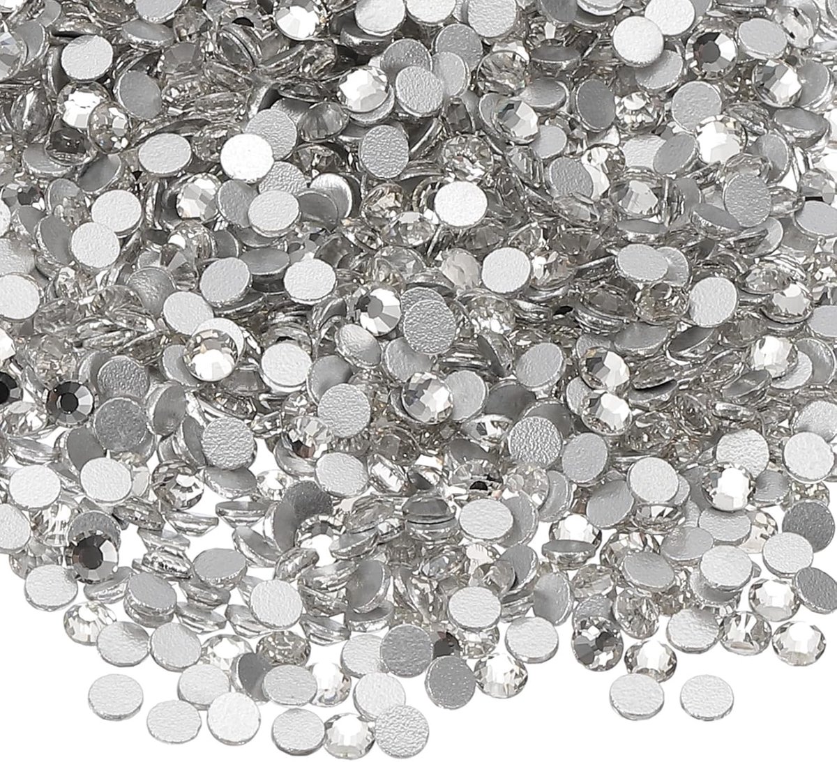 4320 Stuks SS10 Ronde Flatback Kristal 2,8-2,9mm Glas Strass Edelstenen Diamanten voor DIY Ambachten Kleding Schoenen Nagel Kunst Decoratie, Helder