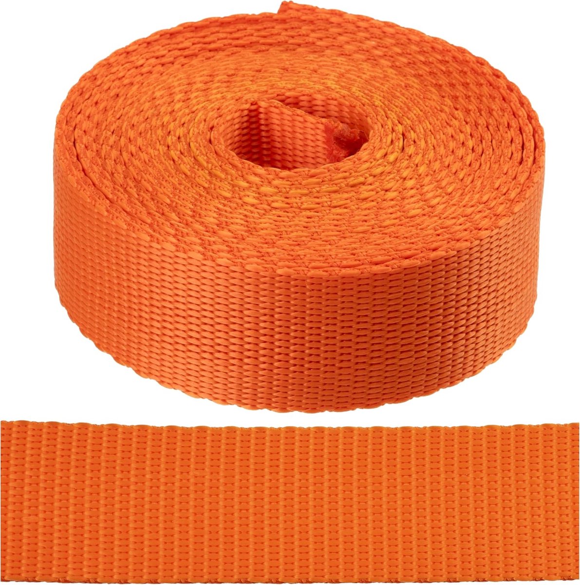 - Polyamide band, kleur oranje, 3 meter | breedte 30 mm | voor naaien, bevestigen, klussen, DIY
