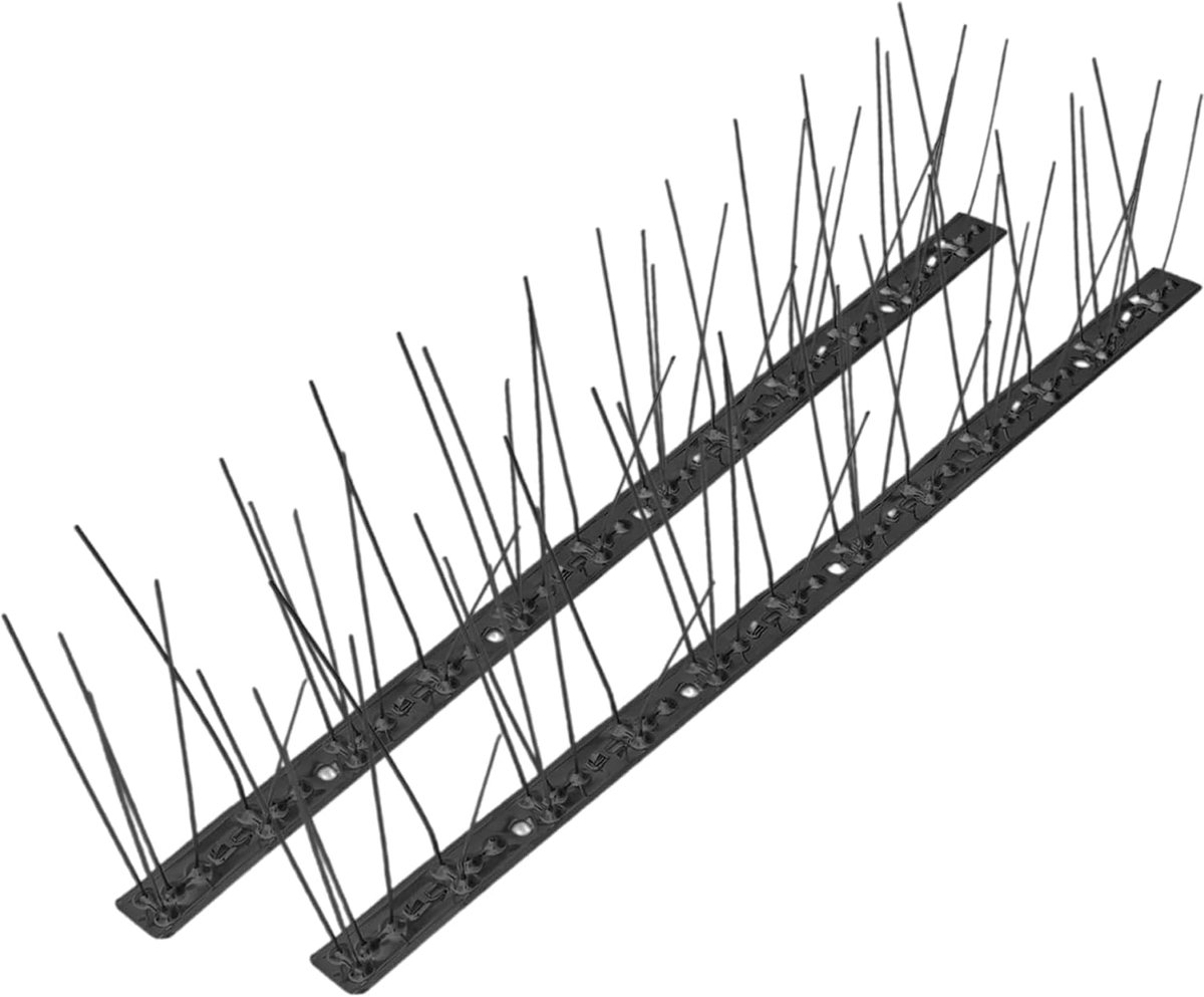 RVS - 1 meter - Zwart - Vogelpinnen - Duivenverjager - Vogelverschrikker - Vogelwering - Vogelverjager - Duivenwering - Kattenverjager - Anti Klim Strip