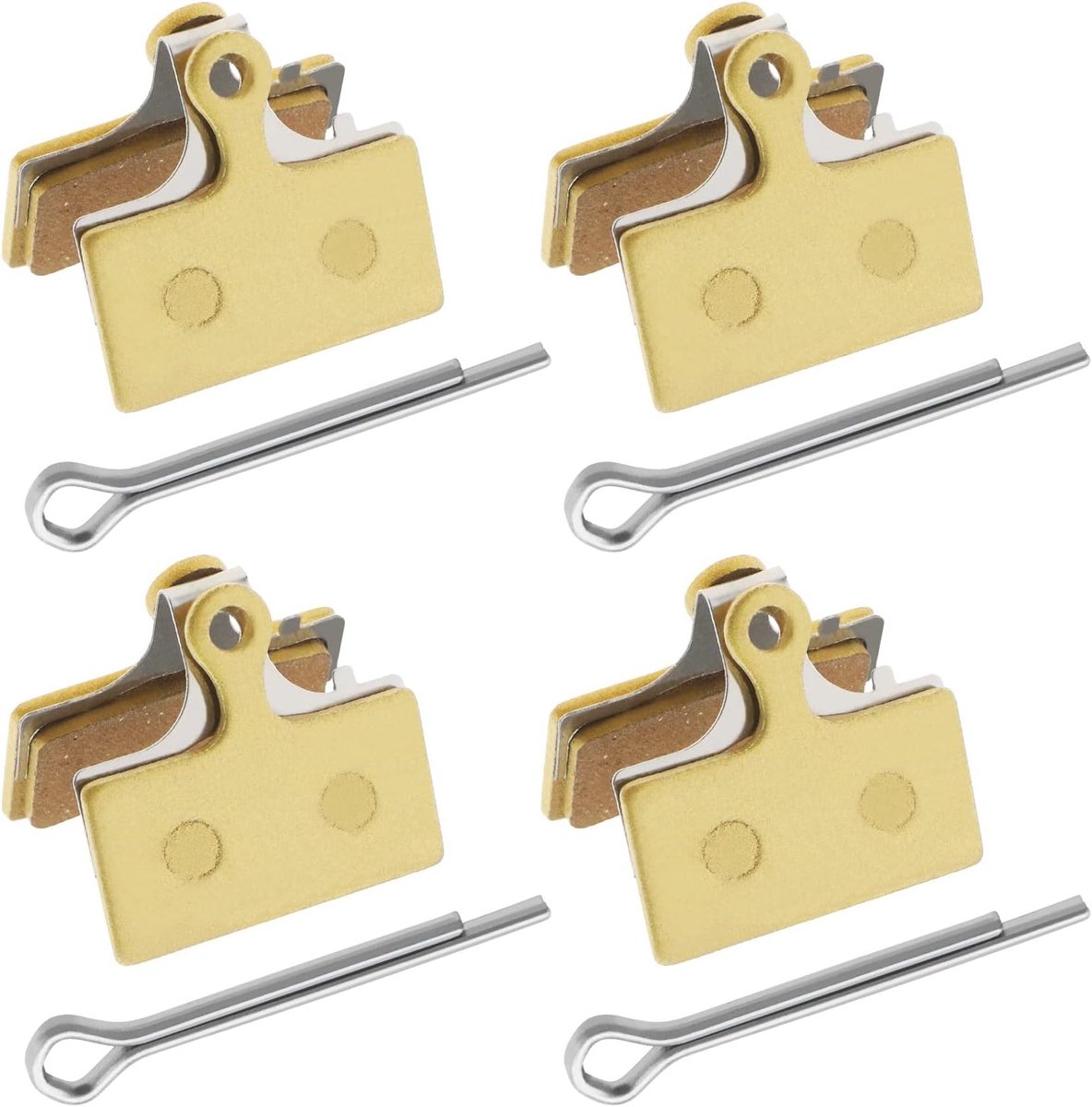Lord of the Tools Schijfremblokken voor fiets, 4 paar, compatibel met Shimano Deore M610, M615, M6000, SLX, M666, M675, M7000, XT M785, M8000, Saint BR-M820, schijfremmen, gesinterd metaal