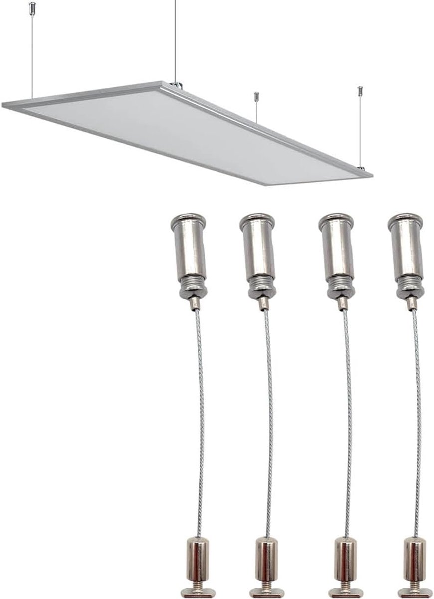 Hanglamp en fotolijstset met roestvrijstalen kabel en schroeven, perfect voor lampen, prikborden, foto's. Inclusief 4 ophangdraden voor eenvoudig ophangen.