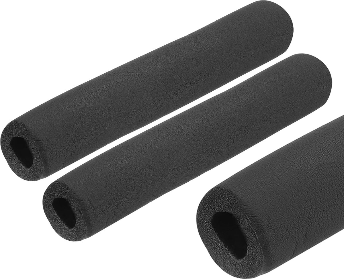Isolatieslang voor buitenbuis, 2 stuks, 10 inch, 19 mm (3/4 inch), ID 37 mm OD, schuimbuis voor greephouder, zwart