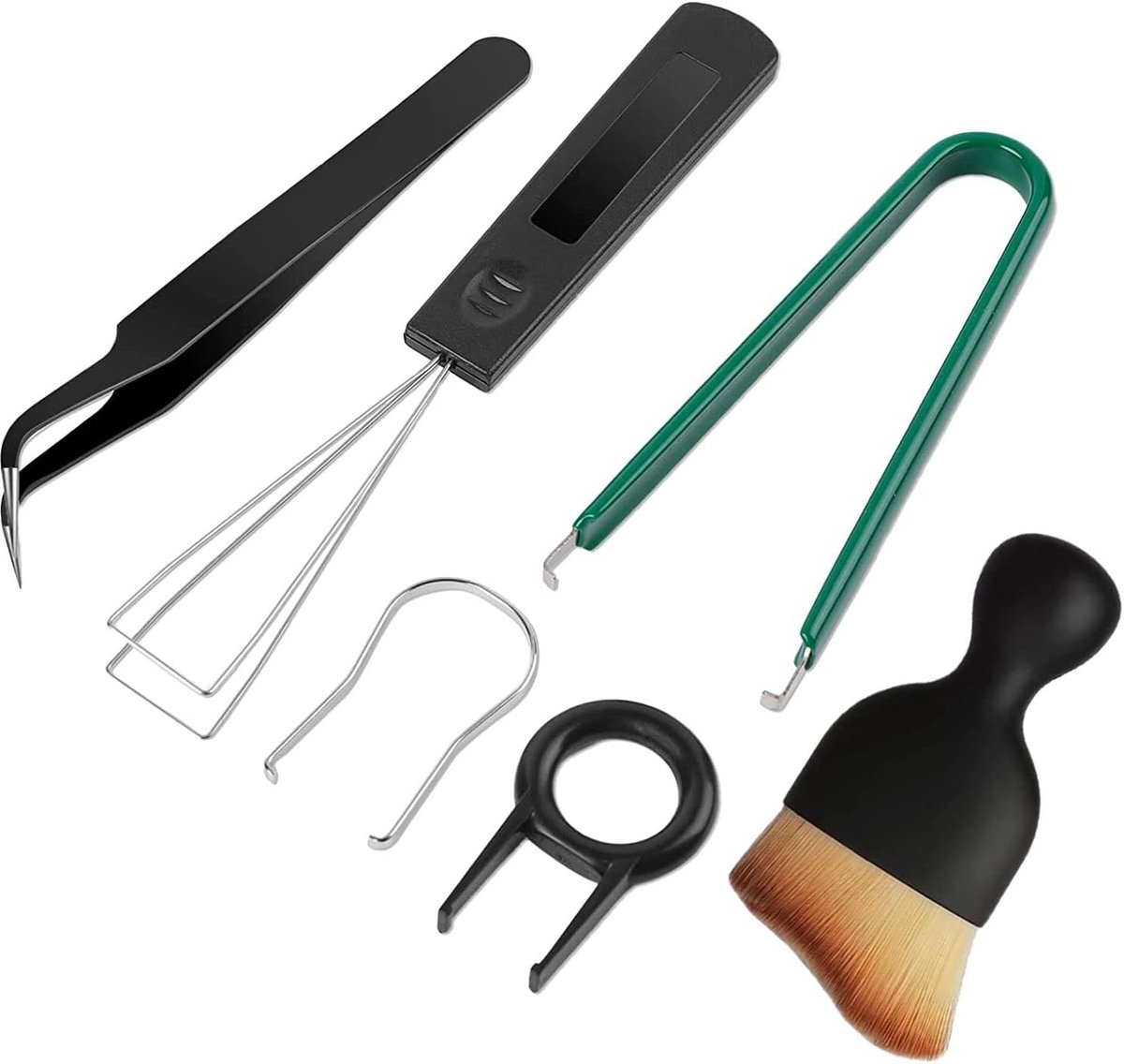 Reinigingsset, Switch keycap puller remover | trekker, keycap trekker kit met keycaps pincet voor hot swap mechanisch toetsenbord