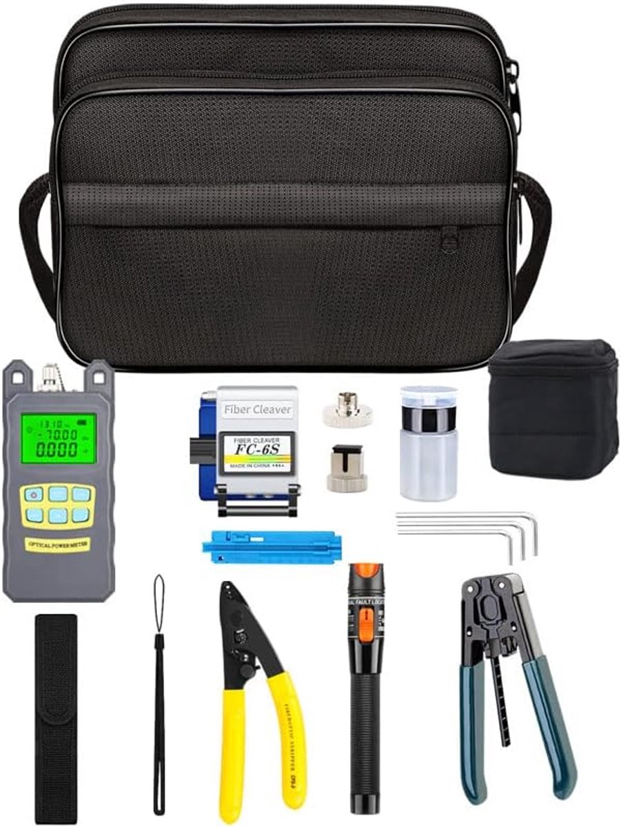 FTTH Toolkit met FC-6S vezelcleaver - optische powermeter 5km - visuele foutlocatie - eenvoudig in gebruik - ShopVlot