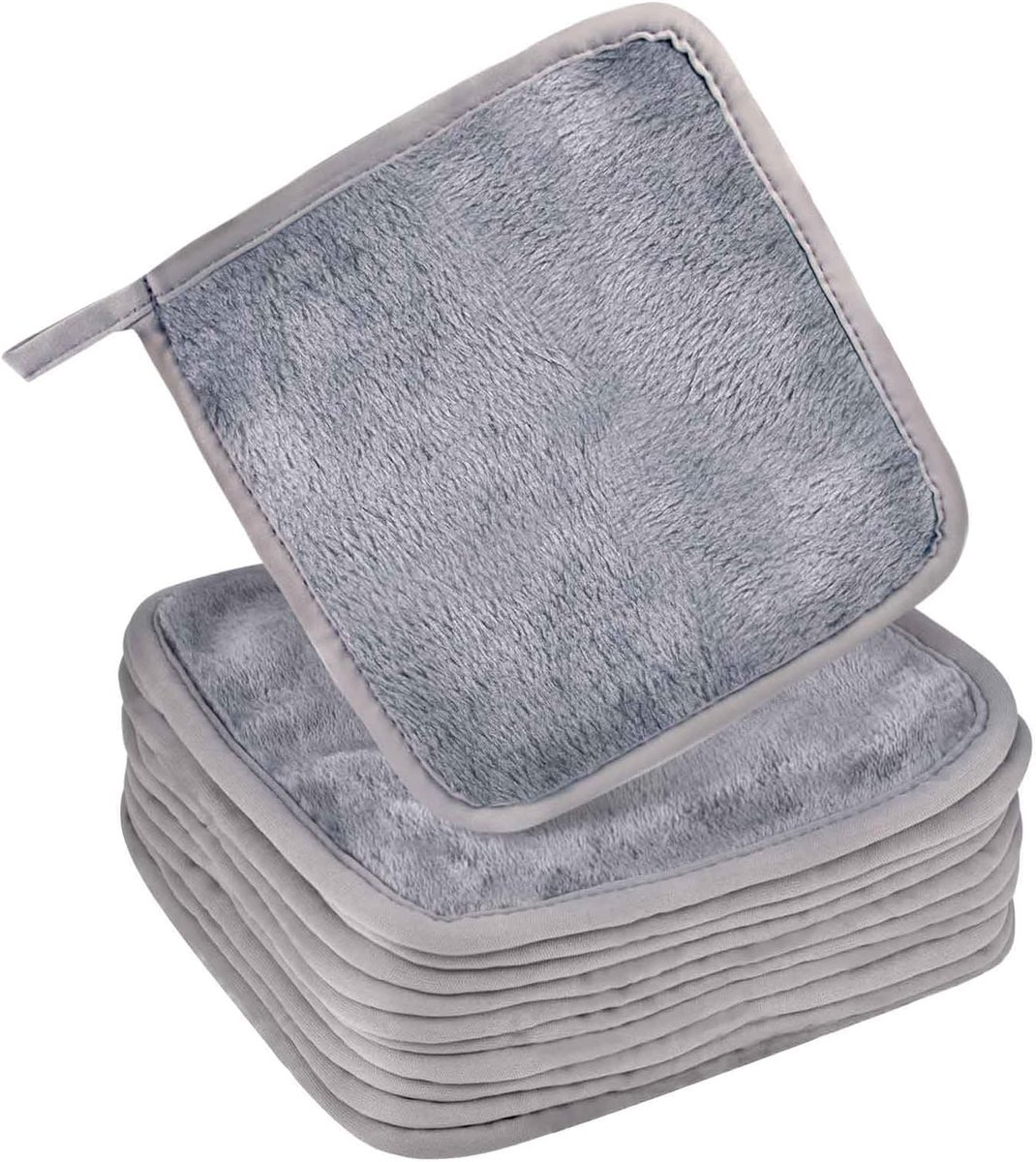 Makeup remover doeken 20x20cm - herbruikbare microvezel - hypoallergeen - ideaal voor gevoelige huid - ShopVlot