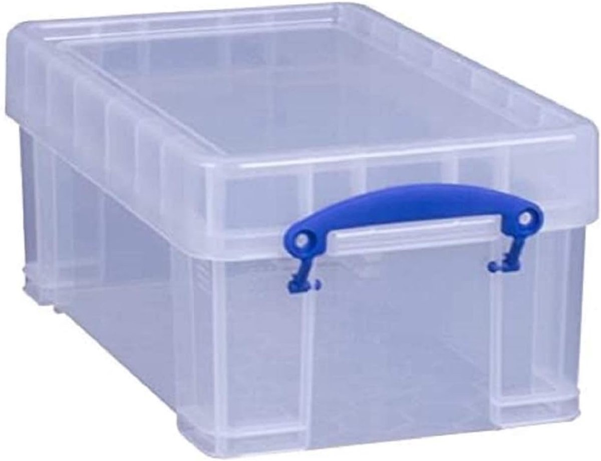 Opbergdoos 5,0 liter XL - transparant - stevig plastic - ideaal voor kantoor en huishouden - ShopVlot