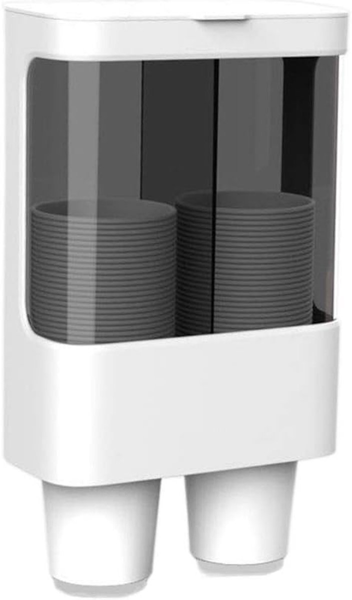 Bekerdispenser Wandmontage voor Plastic en Papieren Bekers - Geschikt voor 120-210 ml - Eenvoudige installatie - ShopVlot