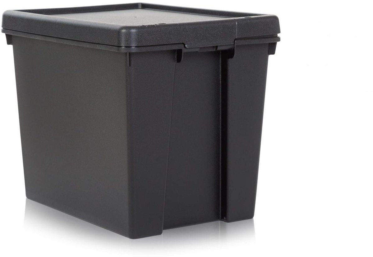 Recycling box 24 liter - Heavy Duty met deksel - Robuust en duurzaam - Ideaal voor afvalscheiding - ShopVlot