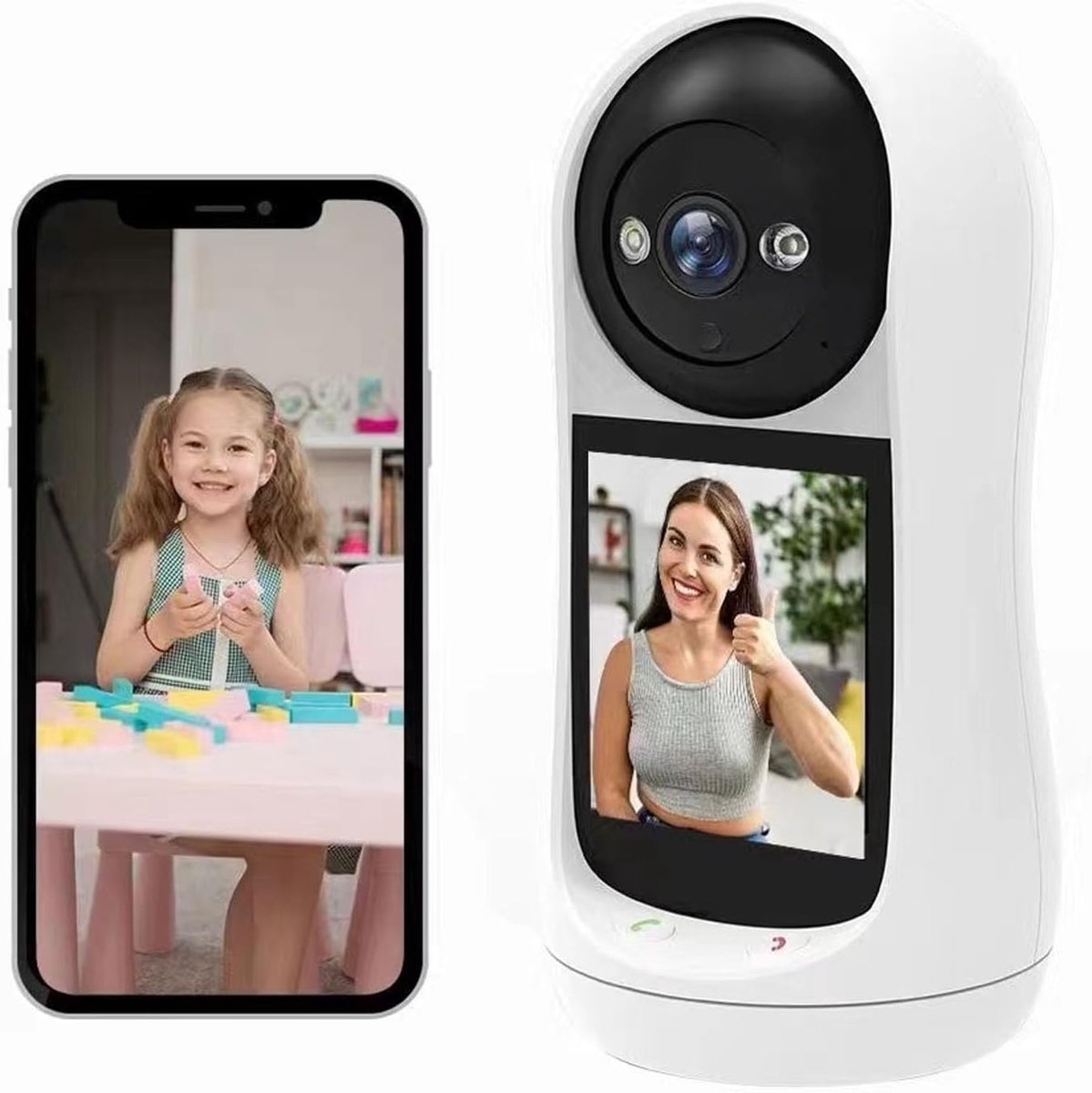 Video baby monitor 3MP - 2,8 inch display - nachtzicht - voor baby, huisdier of oudere - ShopVlot