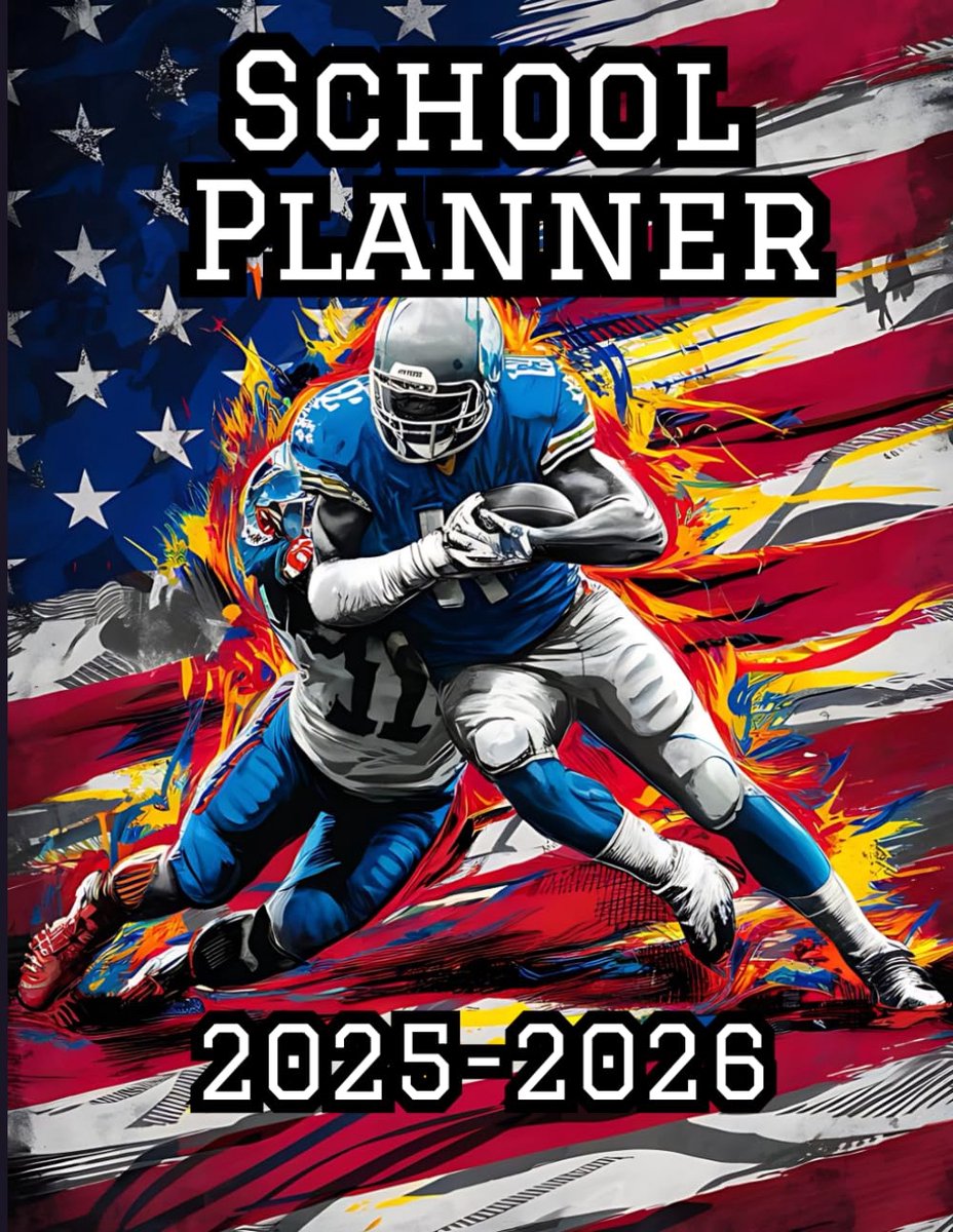 Thijox - School Planner 2025-2026, Football | Perfecte Organizer voor Middelbare School, Hogeschool & Studenten | Belangrijke Data, Wekelijkse Plannen