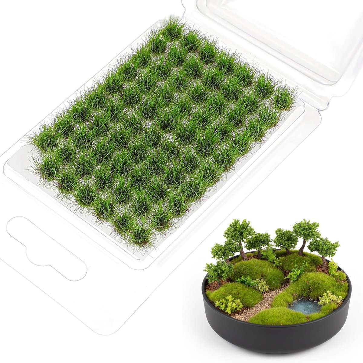 Gras Tuft 72 Stuks - Kunstgras Miniatuur Decoratie - Perfect voor DIY Miniatuur Wereld - ShopVlot