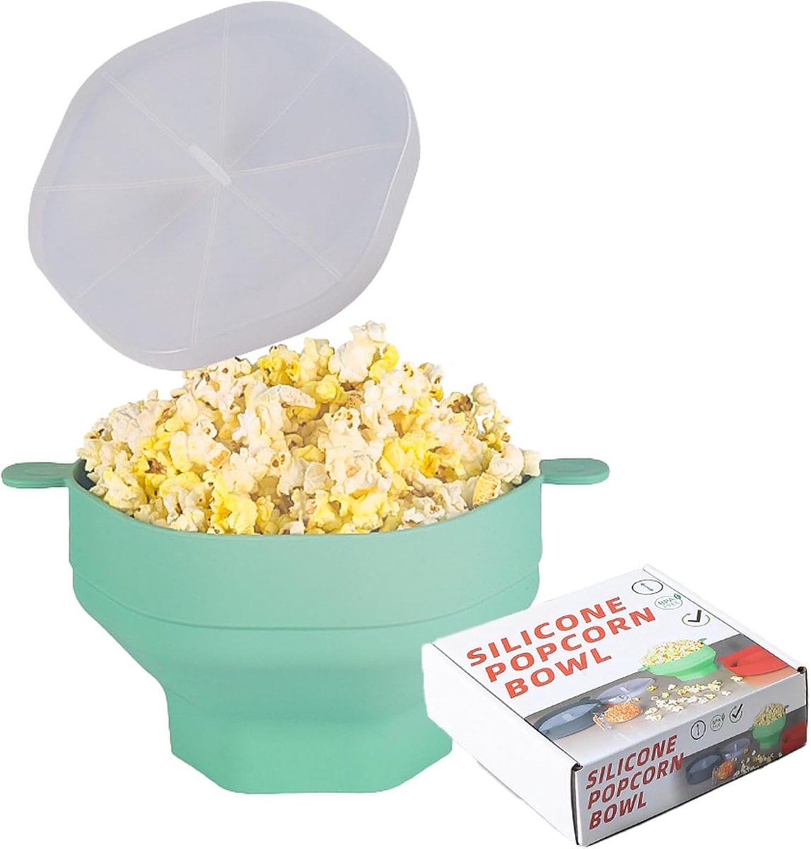 Popcorn magnetronkom - Siliconen - BPA-vrij - Ideaal voor filmavonden - ShopVlot