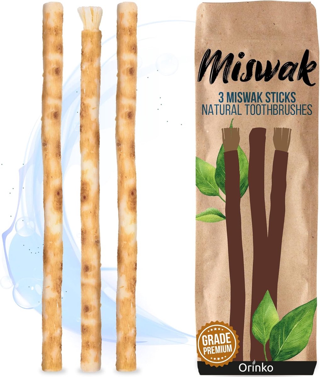 Miswak Sticks x3 - Natuurlijke Tandverzorging - Biologisch en Duurzaam - Voor Gezonde Tanden en Frisse Adem - ShopVlot