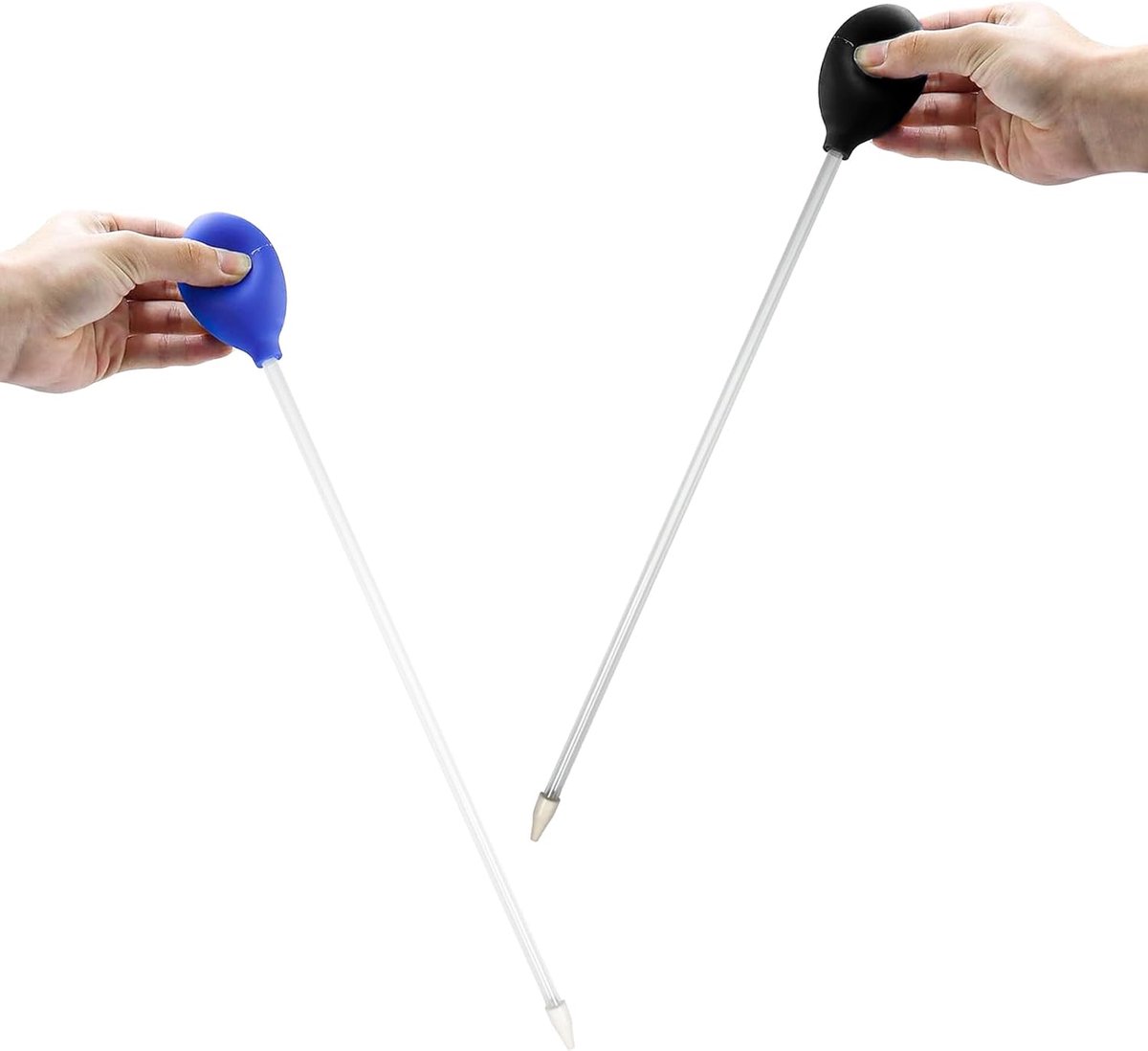 Aquarium Pipette Feeder 2pcs - 45cm - Silicium en acryl - Veilig voor vissen en garnalen - ShopVlot