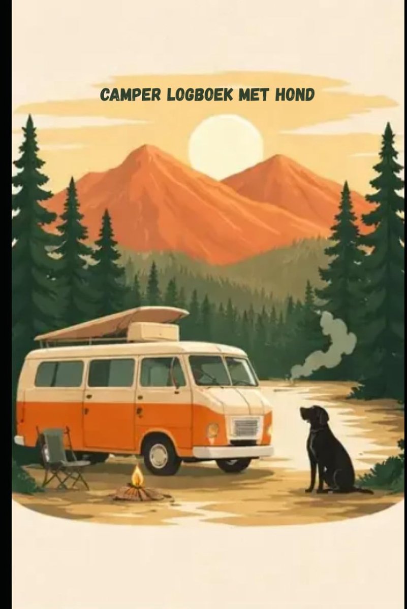 Camper logboek met hond - A5 formaat - 120 pagina's - ideaal voor avontuurlijke reizen - ShopVlot