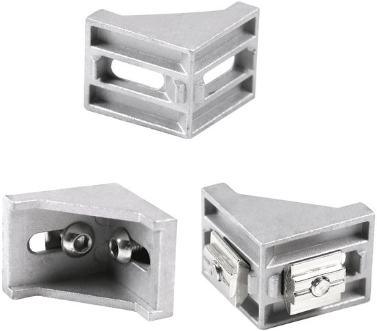 Aluminium profiel aluminium hoek hoekverbindingen aluminium profiel 40x40 hoek (zilver) — afbeelding 2