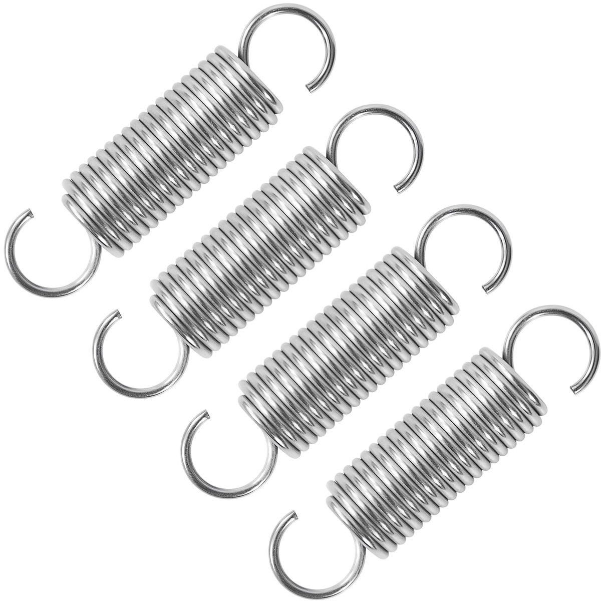 55 mm trekveer dubbele haak roestvrij staal draaddiameter 1,6 mm buitendiameter 14 mm trekken 6,00 kg 4 stuks