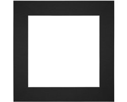 Passe-Partout 30x30cm - Karton Zwart Rand - 6cm Recht - Versterkt de uitstraling van uw afbeelding - m-winkel