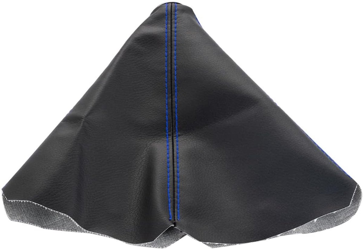 Auto versnellingspookhoes, Zwart PU-lederen versnellingspookstofkap, pookknoptas, universele pookknophandgreepbeschermer voor de meeste auto's (Blauw)