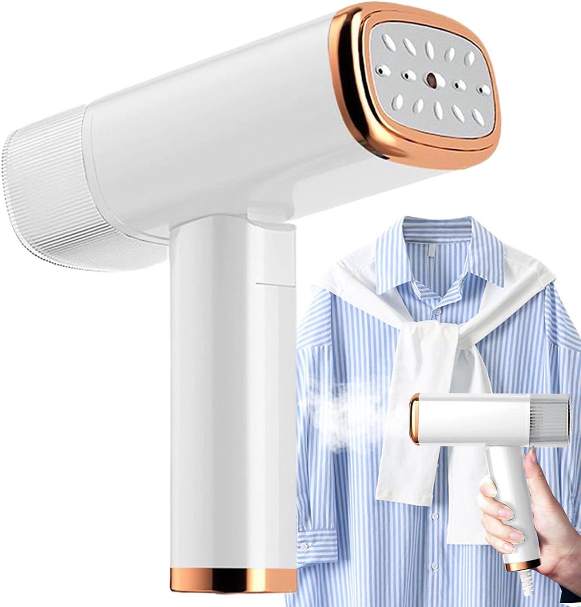 Handy Steam Iron - Kleine Steamer - Kleding Strijken - Opvouwbaar Ontwerp - 22g/min Stoom - Zwart