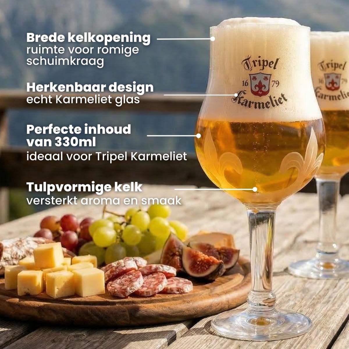 Bierglazen 330 ml - 6 stuks - Official branded - Perfect voor bierliefhebbers - SnelShoppen