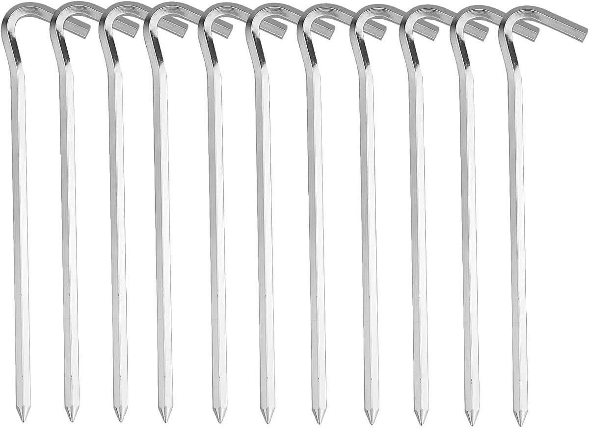 Tentharingen, 18 cm tenthaken, camping, haringen, bevestiging van aluminiumlegering, voor camping en outdoor, picknick, wandelen, vissen, tuinieren