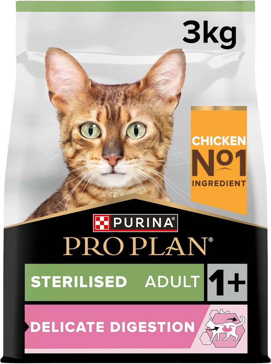 Katvoer 3 kg - Kip - Ondersteunt spijsvertering - Voor gesteriliseerde katten - SnelShoppen