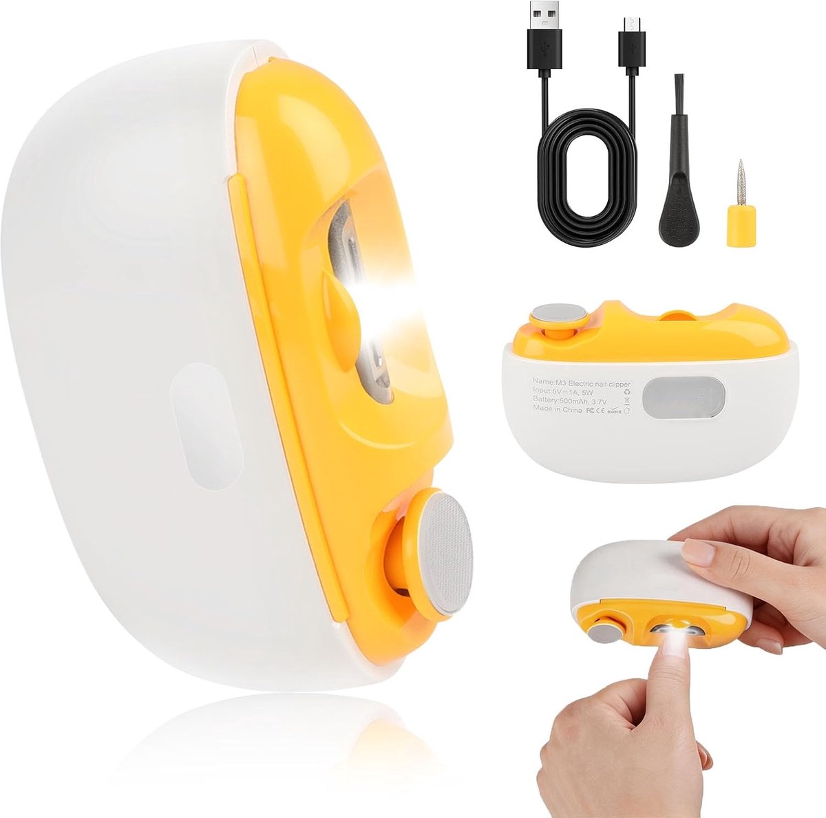 Nagelknipper voor voet- en vingernagels, automatische nagelvijl, elektrische nagelknipper, nageltrimmer elektrisch, babynagelschaar, nagelknipper elektrisch