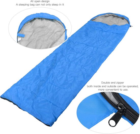 Dilwe Volwassen Outdoor Envelop Slaapzak, Katoen Winter Koud Weer Hood Compressie Zak Slaapzak voor Camping Wandelen Backpacken — afbeelding 5