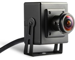 Fisheye PoE Mini IP Camera with Audio, Ultra HD 2880 x 1620P@20fps, 1.7mm Panoramic Fisheye Lens, Wide-angle Home Security Camera PoE, P2P Remote viewing (I706-3-P-A-TS Metal)