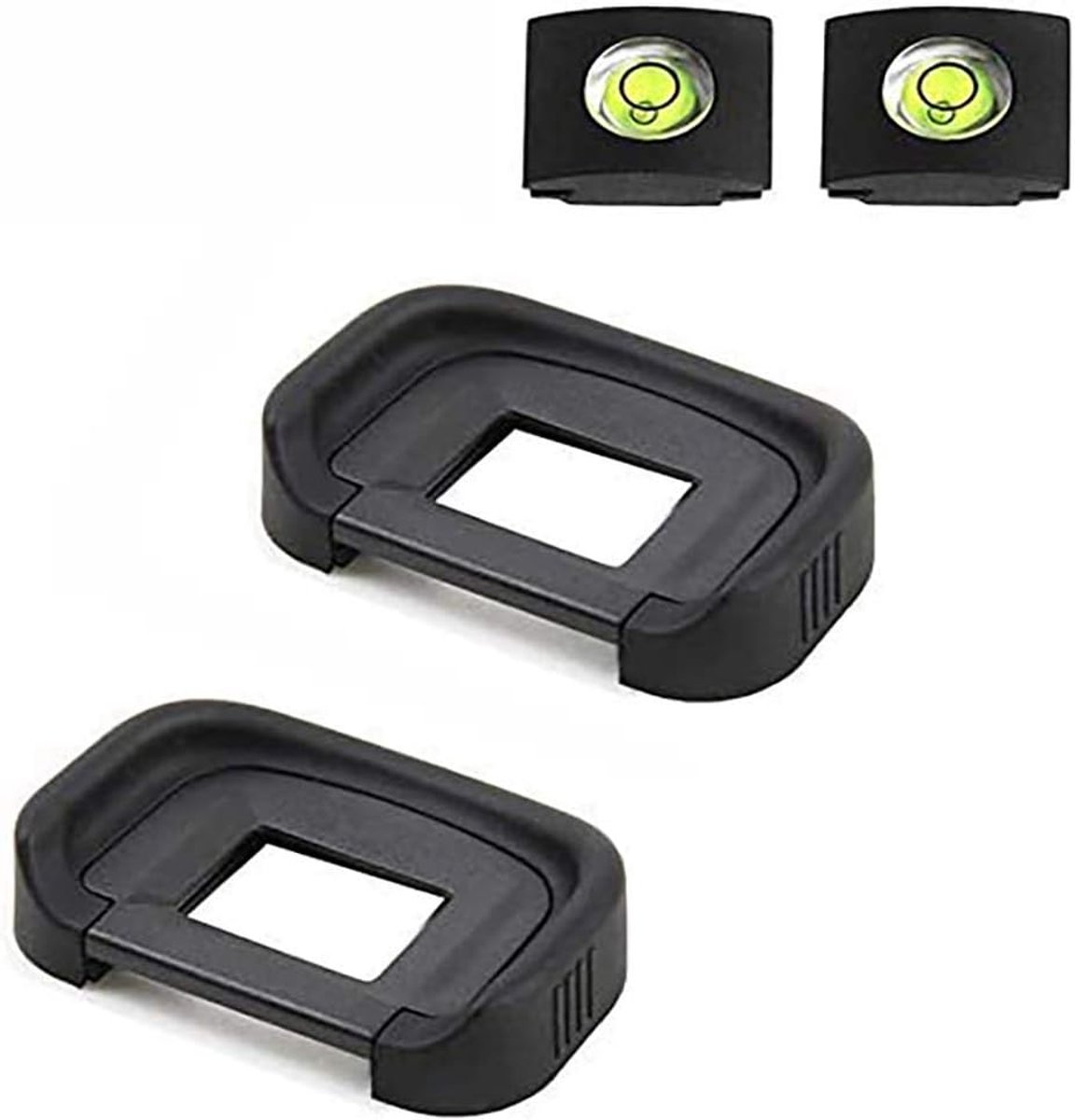 Oogdeksel Oogkap Zoeker Oogdop voor Canon EOS 90D 80D/70D/60D/50D/40D/20D/5D Mark II/5D Mark I/6D Mark II/6D Mark I Camera (2-Delige), ULBTER 5D2/6D2 zoeker Oogdop met Hot Shoe Cover