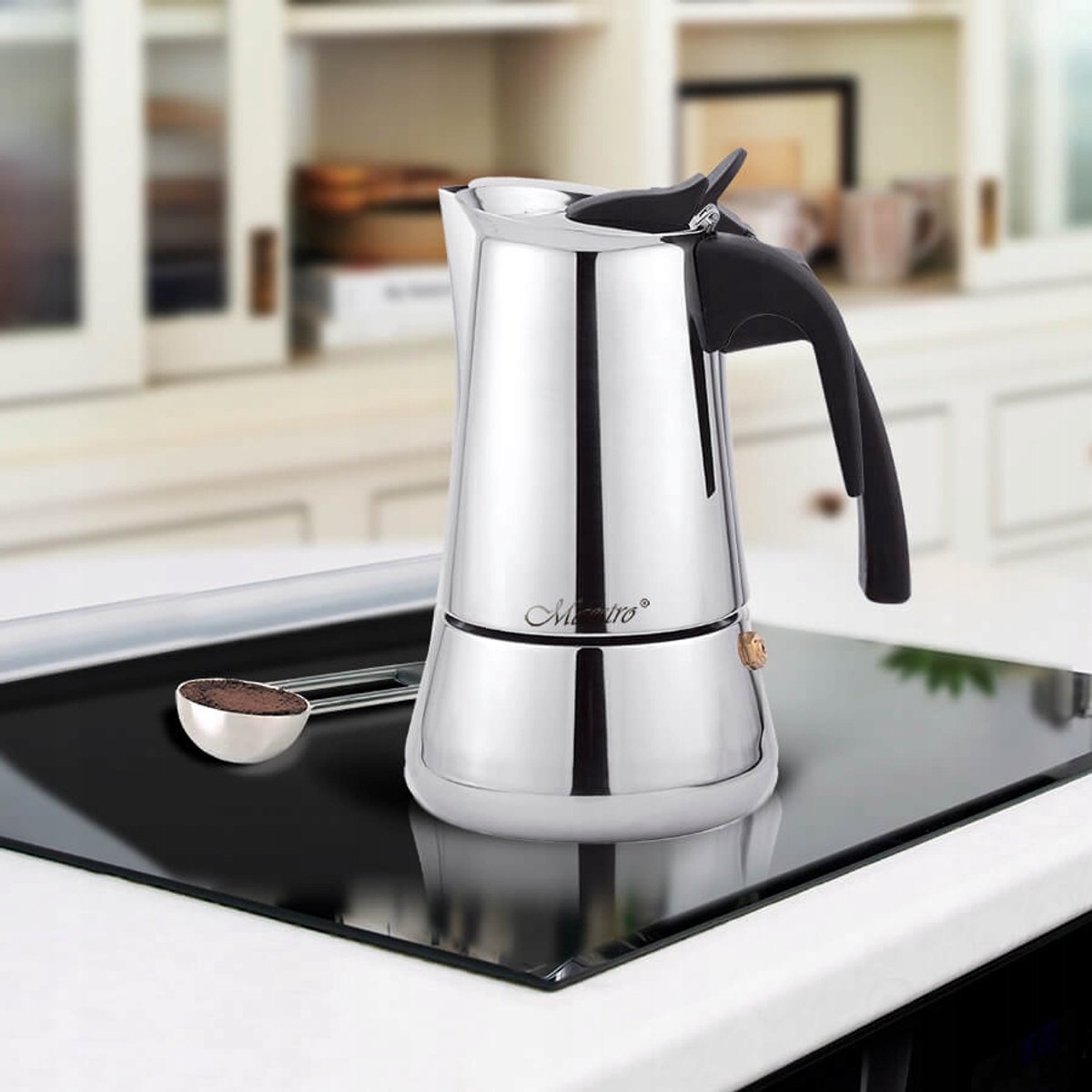 Maestro MR-1660-6 Percolator - Espressomaker - 6 Kopjes - 300ml - Hoogwaardig RVS 18/10 - Alle Warmtebronnen incl. Inductie