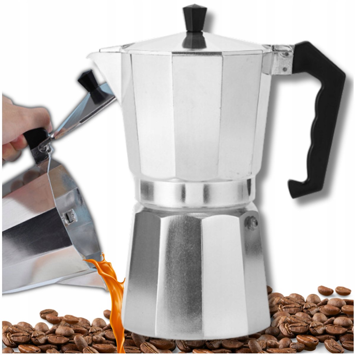 Aluminium Koffiezetter voor 6 Kopjes (300ml) - Merkloos Espresso