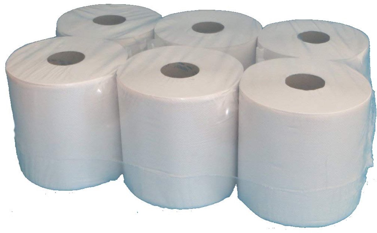 Papierrollen 1-laags 20cm - 300m per rol - gerecycled materiaal - ideaal voor binnen en buiten gebruik - ShopVlot