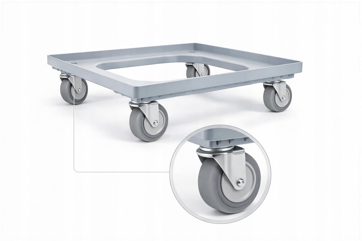 Transportkar voor bakkerijbakken 60x40cm, 250 kg